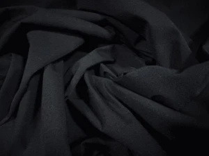 Bonded crepe woven dress fabric, per metre - plain - black - Picture 1 of 4