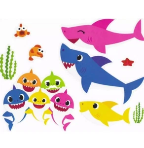 Pinkfong 9 Baby Shark Removable Wall Decal Set RMK4341SS Baby Nursery - Picture 1 of 4