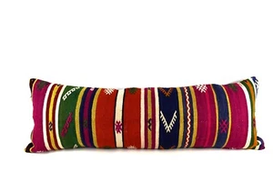 Extra Large Kilim Pillow Cover 16x48 Handmade Ethnic Boho Oriental Lumbar 4360 - Picture 1 of 4
