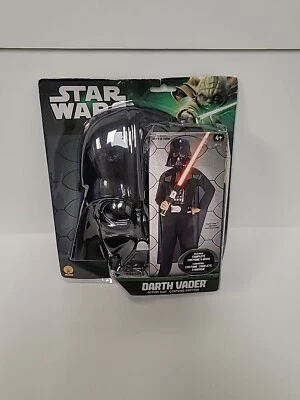 Star Wars Darth Vader Costume Boy's 8-10 Jumpsuit & Mask Halloween NEW READ  - Image 1 of 4
