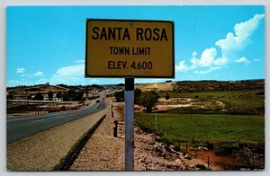 Postal entrando en Santa Rosa Nuevo México por carretera Ruta 66 - Imagen 1 de 2