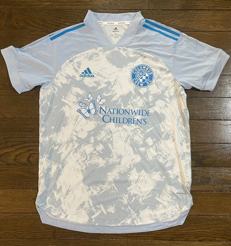 adidas Columbus Crew Prime Blue Soccer Jersey Men’s XL Nationwide Children’s Cover