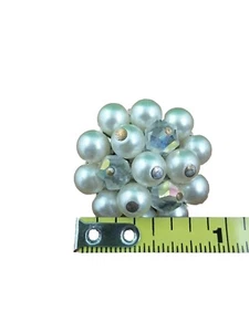 Laguna Vintage Ohrringe AB Kristall Kunstperlen signiert CLIP ONS gebraucht - Bild 1 von 8