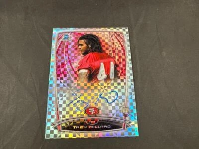 2014 BOWMAN CHROME FOOTBALL TREY MILLARD ROOKIE X-FRACTOR ROOKIE AUTO 3/10 - Image 1 of 2