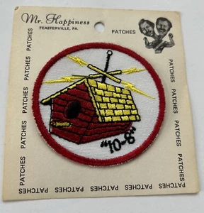 Vintage CB Radio Embroidered Patch “ 10-8 “  CBers   Mr. Happiness New - Picture 1 of 1