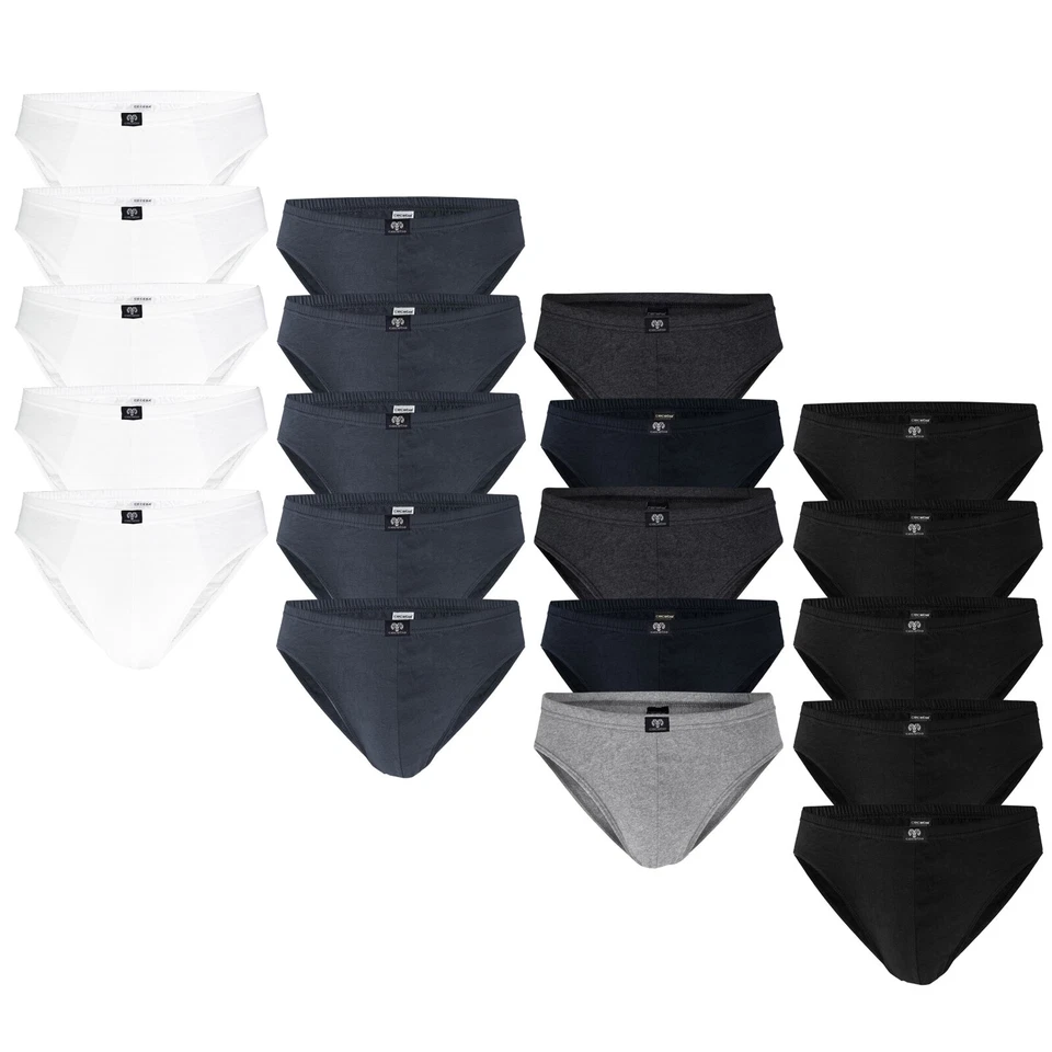 5 Herren Slips von CECEBA Unterhosen ohne Eingriff Logo körpernah uni Baumwolle - Bild 1 von 1