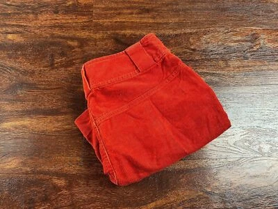 H&M 2 Side Pocket Orange Corduroy A-Line Mini Skirt Women's Size 8 - Image 1 of 4