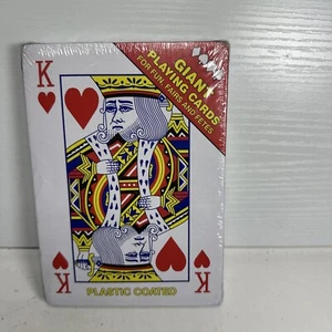 GIGANTE PLÁSTICO RECUBIERTO 5" X 7" CARTAS DE JUEGO - NUEVO - Imagen 1 de 4
