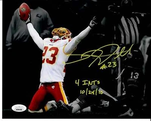 Washington Commanders DeAngelo Hall Signed Auto 4 Int 8x10 Photo JSA COA - Picture 1 of 1