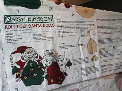 Daisy Kingdom Roly Poly Santa Dolls Fabric Panel - Image 1 of 4