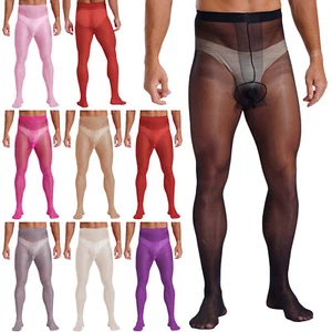 Ropa interior sexy para hombre calzas pantimedias sin costuras cintura elástica pantalones malla - Imagen 1 de 43