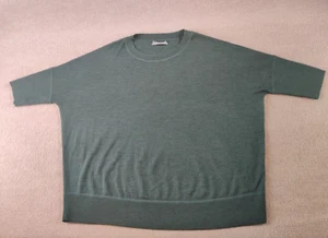 Anthropologie 100% Merinowolle Grün Pullover 3/4 Arm Stretch Oversized Freizeit - Bild 1 von 14