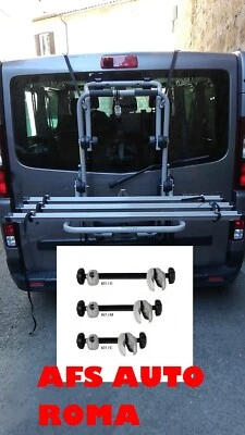 Portabici Posteriore 3 Binari per Renault Trafic anno 2005 Tutto in Alluminio - Immagine 1 di 4