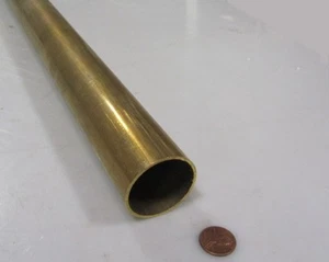 260 Brass Tube 1 3/4" OD x .065" Wall x 1.620" ID x 1 Ft Length - Picture 1 of 1