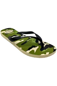 Havaianas Men's Top Camo Flip Flops Beige/Black - Picture 1 of 3
