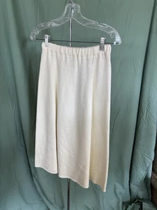 Vintage Womens Cream Knit Skirt A-Line Career Casual USA Union 25” Waist XS S - Picture 1 of 7