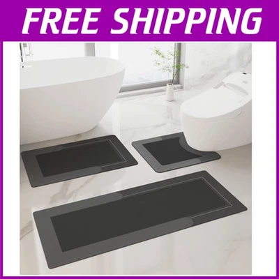 Juego de alfombras de baño antideslizantes de secado rápido Foto 1 de 4