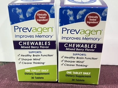 2 Pk Prevagen Regular Strength Chewables Mixed Berry Flavor 10mg 30 Tablets Each - Image 1 of 2