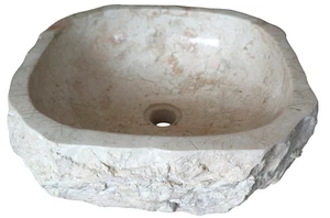 Lavabo De Mármol Claro Irregular 42x40x15 Cm Stone Bocciardato - Imagen 1 de 10