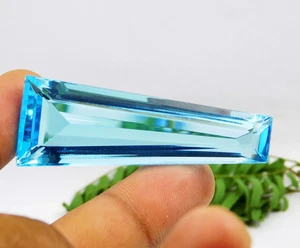 97.80 Ct Natural Sky Blue Fancy Cut Loose Topaz Flawless  Gemstone GIE Certified - Picture 1 of 7