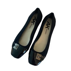 Anne Klein Black Flat Dress Shoes Size 11M Women’s Buckle Accent - Imagen 1 de 10