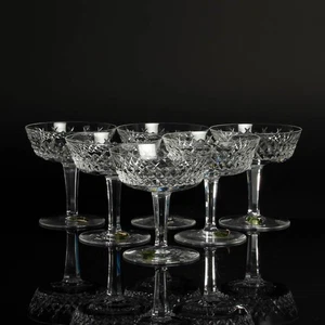 Kristall Glas Trinkgläser Waterford Alana Champagnerschale Set von 6 - Picture 1 of 7