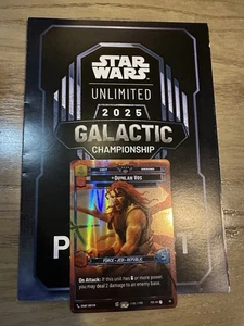 Star Wars Unlimited Galactic Championship 2025 Promo - Quinlan Vos - Picture 1 of 1