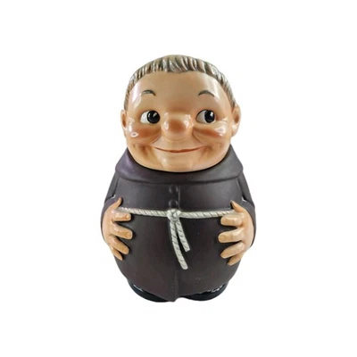 Vtg Goebel Friar Tuck Monk Cookie Jar 1956 K29 W Germany 9” Open Toes Full Bee - Image 1 of 4
