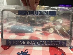 POMONA COLLEGE Alumni California License Plate FRAME Blue NEW - Picture 1 of 3