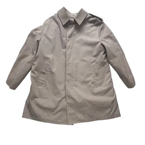 Misty Harbor Beige Trench Coat Womens Size 44 Rain Coat Lined Stain Resistant - Picture 1 of 12