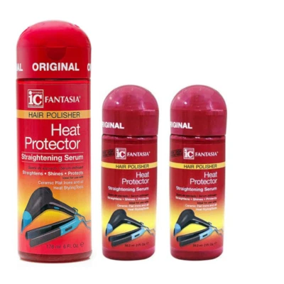 FANTASIA Heat Protector Straightening Serum 6oz + 2 Travel Size 2oz Set - Image 1 of 2