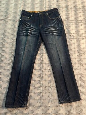 Vintage Men’s Bare Fox Jeans 38/ 33 Y2K Thick Stitch Baggy Denim Hip Hop 90s  - Image 1 of 4