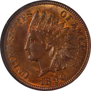 1890 Indian Cent NGC MS63 RB Nice Eye Appeal Nice Strike - Picture 1 of 4