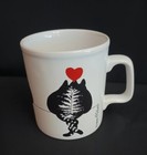 Vintage 1979 B Kliban 2 Cats in Love Heart Coffee Cup Mug Valentines