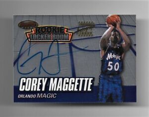 corey maggette 1999-00 bowman's best autograph rookie locker room auto trcy