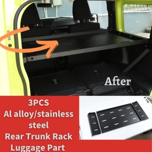 Rear Trunk Rack Luggage Part For Suzuki Jimny 2019+ Al alloy/Stainless steel 3P - Foto 1 di 9