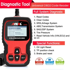 ANCEL VD500 Car OBD2 Code Reader Engine Oil Reset Diagnostic Scan Tool - Picture 1 of 8