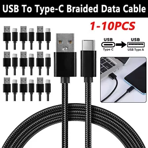 Type C to USB-A Fast Charge Cable Cord Charging Quick Charger Bulk Wholesale - Picture 1 of 11