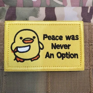 PEACE WAS NEVER A OPTION Tactical Morale Patch Hook and Loop - Bild 1 von 2