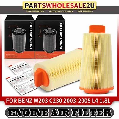 2x Filtro de aire del motor para Mercedes-Benz C230 W203 2003 2004-2005 1,8 L 2710940204 Foto 1 de 4