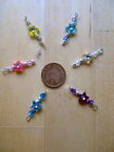 MINI XMAS EASTER TREE BAUBLES CHARMS - ACRYLIC STARS &amp; SILVER OR GOLD - CHOOSE