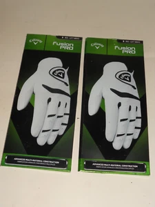 2 CALLAWAY FUSION PRO GLOVE MENS LEFT HAND WHITE SIZE SMALL NIP - Picture 1 of 2