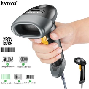 Eyoyo Wired 1D QR 2D Barcode Scanner Bar Codes Reader  Image Automatic Scanning - Picture 1 of 29
