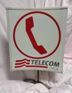Insegna Telefonica Telefono trifacciale Telecom - Foto 1 di 4