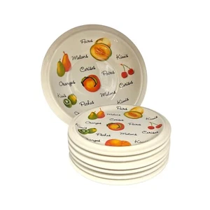French Fruit Plate Set & Large Serving Bowl, Fruit Dessert Plates, Party Plates - Picture 1 of 9