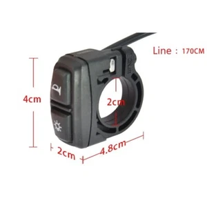 Electric Bike Bicycle Horn Headlights Switch 2 IN 1 High Quality Nylon - Picture 1 of 5