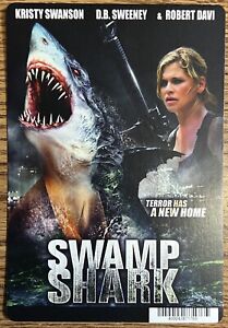 Swamp Shark Blockbuster Video Shelf Display Backer Card Kristy Swanson