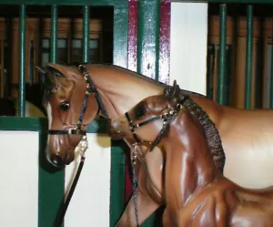 Jaapi BLACK mare & Foal halter set - fits Breyer traditional models - Picture 1 of 1