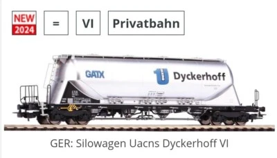 Piko Uacns Silo Car 58438 HO SCALE DC - Image 1 of 3