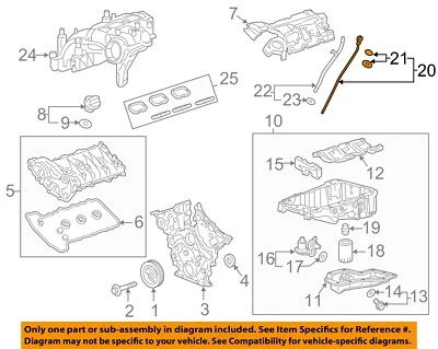 GMC ACADIA 3.6 ENGINE OIL DIPSTICK 2017-2023 NEW OEM GM 12666871 - Image 1 of 2